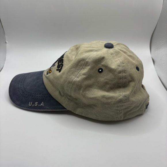 Key West Florida Embroidered Beige & Blue Men’s Cap w/ Adjustable Strap - Picture 2 of 8